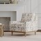 Pink Coral Stain & Water Resistant Performance Pet Friendly Floral Linen Look Print Upholstery Fabric by The Yard - SKU: Majestic Peach